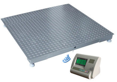 1.2×1.2m 3 toneladas de escalas de peso sem fio do assoalho do aço carbono