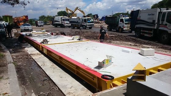 Tipo báscula de 100 toneladas de quadro da escala do caminhão de 3×16m