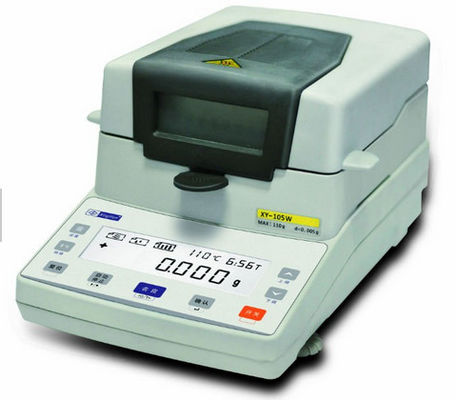 O LCD indica o equilíbrio do analisador da umidade do halogênio de 110g 1mg