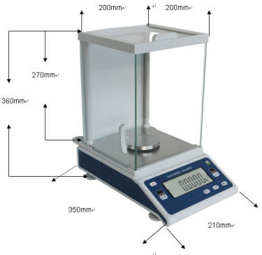 Digitas 0.0001g 200g Digitas que pesam o equilíbrio para o laboratório
