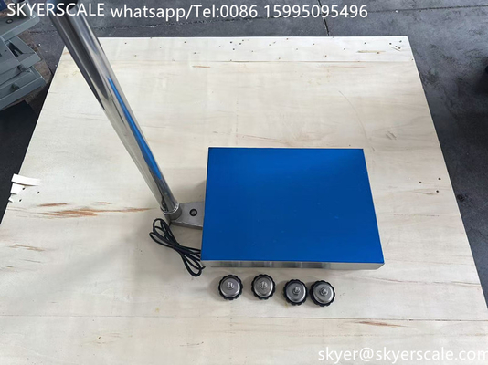 Balança eletrônica de banco de aço inoxidável de 60 kg 30x40 cm com tampa à prova d'água