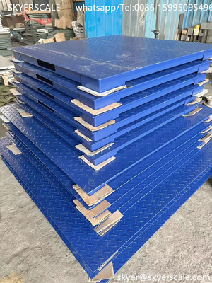 Escala de plataforma industrial de aço carbono de capacidade de 5 toneladas com indicador de exibição A12E Tipo A12 ou outra opcional