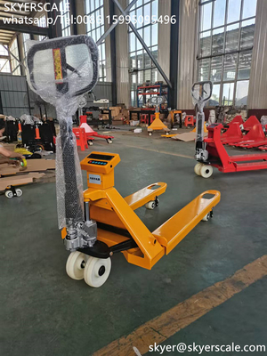 3000 kg de pesagem manual, caminhão de paletes hidráulicos de mão com balança