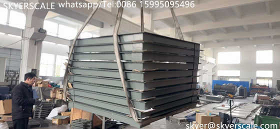 Escala de piso de plataforma digital de aço carbono de capacidade industrial de 5 toneladas 1,2*1,5m com indicador A12E