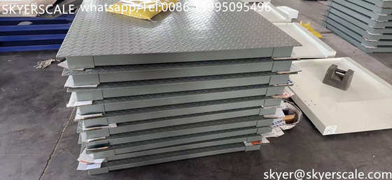 Escala de piso de plataforma digital de aço carbono de capacidade industrial de 5 toneladas 1,2*1,5m com indicador A12E