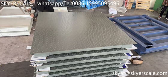 Escala de piso de plataforma digital de aço carbono de capacidade industrial de 5 toneladas 1,2*1,5m com indicador A12E