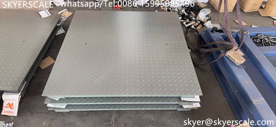 Escala de piso de plataforma digital de aço carbono de capacidade industrial de 5 toneladas 1,2*1,5m com indicador A12E