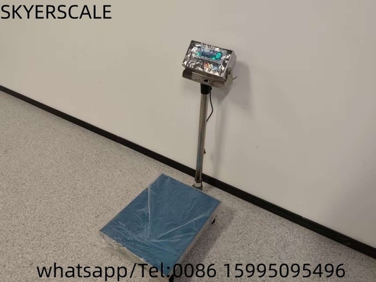 Escala de plataforma de pesagem de 40x50cm e 150kg de aço inoxidável com indicador LED verde à prova d'água