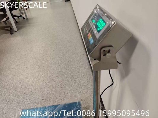 Escala de plataforma de pesagem de 40x50cm e 150kg de aço inoxidável com indicador LED verde à prova d'água