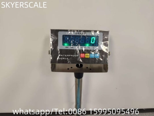 Escala de plataforma de pesagem de 40x50cm e 150kg de aço inoxidável com indicador LED verde à prova d'água