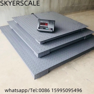 Escala de piso industrial com indicador de pesagem de 500 kg a 5000 kg com impressora