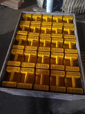 Pesos de ensaio em empilhadeira de 20 kg M1 Pesos de calibração de ferro fundido de 20 kg para guindastes