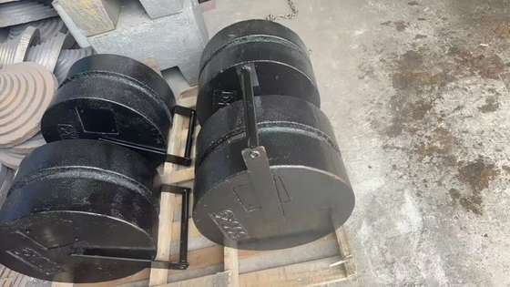 OIML Padrão empilhável 250 kg M1 Pesos de ensaio de ferro fundido Pesos de calibração para guindaste