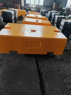 Peso padrão 5000 kg Peso de ensaio Pesos de ensaio de carga de elevador, pesos de ferro
