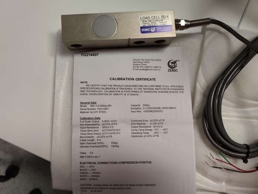 IP67 Shear Beam zemic H8C-500kg Load Cell Alloy Steel Sensor Platform Pesando sensores C3