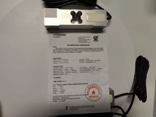 Sensor de célula de carga da marca Zemic L6E-100kg para balanças de plataforma de banco de 30x30cm -50kg