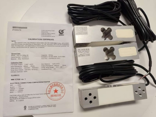 Sensor de célula de carga da marca Zemic L6E-100kg para balanças de plataforma de banco de 30x30cm -50kg