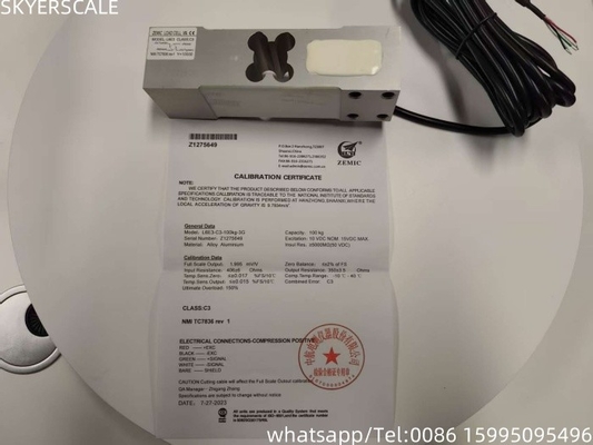 100 kg Células de Sensor de Carga Marca Zemic Para Balanças de Bancos de Plataforma de Pesagem Industrial