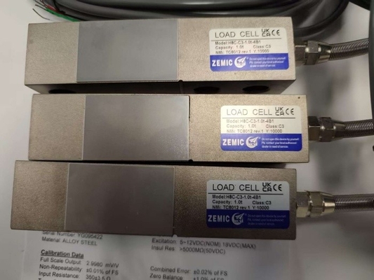 ZEMIC H8C 1 tonelada C3 Classe Shear Beam Load Cell Transducer OIML NETP Sensor para Pesagem