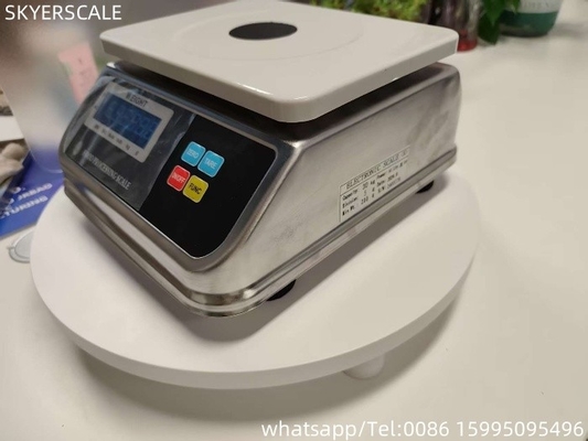 15 kg de aço inoxidável digital à prova d'água Escala de peso eletrônica IP68