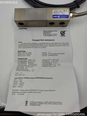 Zemic H8C-C3-1T Sensor de força de um único ponto de corte de feixe de carga 1000KG