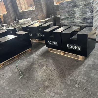 Pesos de ferro fundido planos retangulares de alta qualidade 500KG 1000KG 2000KG preto Classe M1 Preço baixo