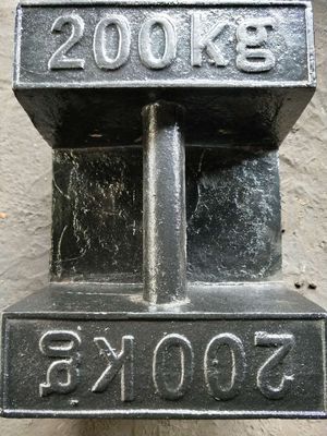 Peso do ensaio de calibração de ferro fundido